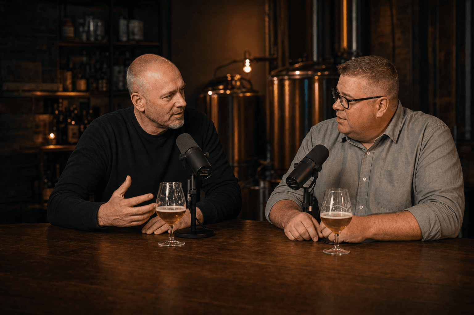 Chris und Mike im Gespräch über Bier